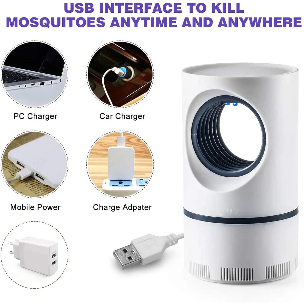 Electric Mosquito Insect Killer Lamp Zapper LED Light Fly Bug Trap Pest Control.