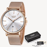 Fashion Women Watches Ladies Top Brand Luxury Waterproof Gold Quartz Watch Women Stainless Steel Date Wear Gift Clock 2021