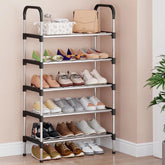 5 Tier Shoe Rack, Stackable Metal 15 Pairs Shoes Organizer Storage Shelf for Closet Door Entryway.