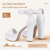 IN5 Sabrina Platform Heels for Women Chunky High Heels Block Heeled Sandals Sexy Ankle Strap Heels Wedding Party Dress Shoes Open Toe Heels