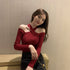 Y2K 2024 Spring Autumn Sexy Hollow Off-Shoulder Knitted Tops Solid Ladies Korean Clothes Sweater Pullovers Jumper