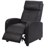 Bestoffice PU Leather Contemporary Manual Reclining Chair with Zero Gravity, Black