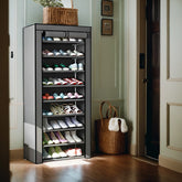 5 Tier Shoe Rack, Stackable Metal 15 Pairs Shoes Organizer Storage Shelf for Closet Door Entryway.