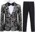 Boys Jacquard Suit Slim Fit Tuxedo Suits Jacquard Notch Lapel Tux Jacket Pants Party Formal Wear