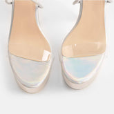 Clear Platform Sexy Heels Lace-Up