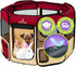 Puppy Playpen Extra Small 29"X29"X17" Portable Pop up Playpen for Dog and Cat, Foldable | Indoor/Outdoor Kitten Pen & Travel Pet Carrier + Carrying Case.