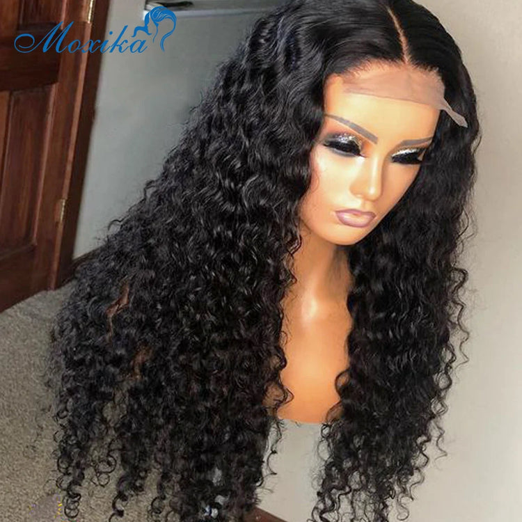 Human Hair Wigs 13X4 Deep Wave Frontal Wig Lace Wig 13X6 Human Hair 200 Density Human Hair Wig Curly Lace Front Human Hair Wig.