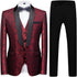 Mens Tuxedo Suits Slim Fit 3 Piece Formal Skinny Tuxedo Suit Set Shawl Lapel Paisley Suits Men for Wedding Prom