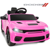 Dodge Electric Ride on Cars for Kids, 12V Licensed Dodge Charger SRT Powered Ride on Toys Cars with Parent Remote Control, Electric Car for Girls 3-5 W/Music Player/Led Headlights/Safety Belt, Red