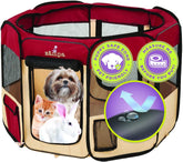 Puppy Playpen Extra Small 29"X29"X17" Portable Pop up Playpen for Dog and Cat, Foldable | Indoor/Outdoor Kitten Pen & Travel Pet Carrier + Carrying Case.