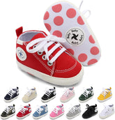 Baby Girls Boys Shoes Soft Anti-Slip Sole Newborn First Walkers High Top Canvas Denim Unisex Infant Sneaker