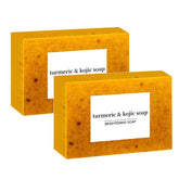 3PCS Turmeric Soap Bar, Organic Turmeric Soap for Dark Spots & Acne, for Hyperpigmentation, Smooth Skin, All Natural Turmeric Soap Bar, Deep Cleansing Turmeric Soap