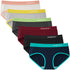 Hipster Panties for Women Soft Cotton Sport Underwear Wide Waistband 6-Pack (X-Large, Basics)