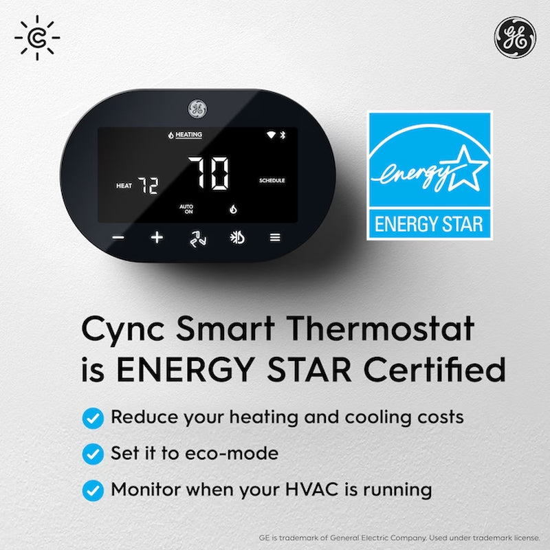 Black Smart Thermostat with Wi-Fi Compatibility.