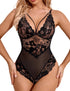 Womens Snap Crotch Lingerie Lace Teddy One Piece Babydoll Sexy Mini Bodysuit