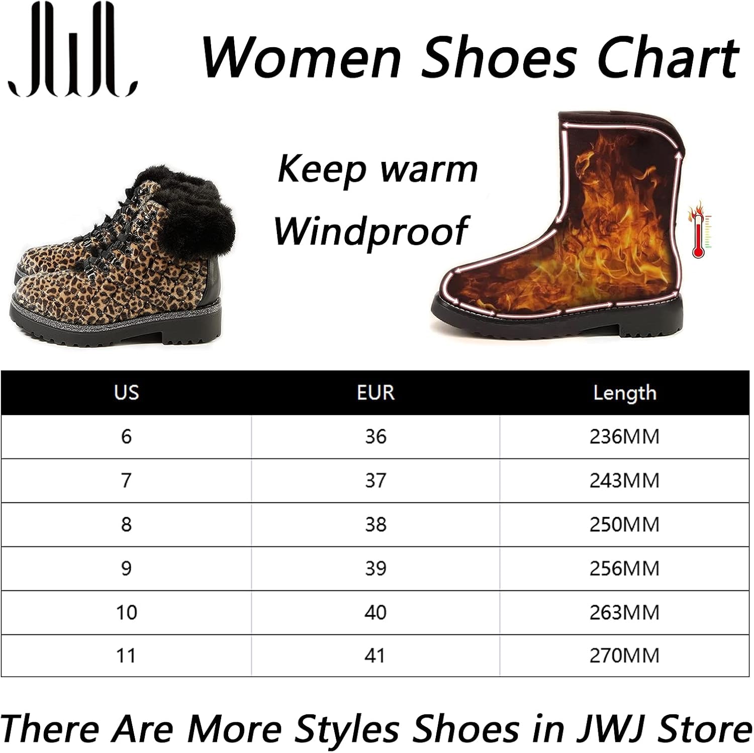 Winter Boots for Women Suede Warm Lined Fur Winter Ankle Snow Boots Lace up Cold Weather Outdoor Mid Calf Booties Platform Shoes,Flash Leopard,10