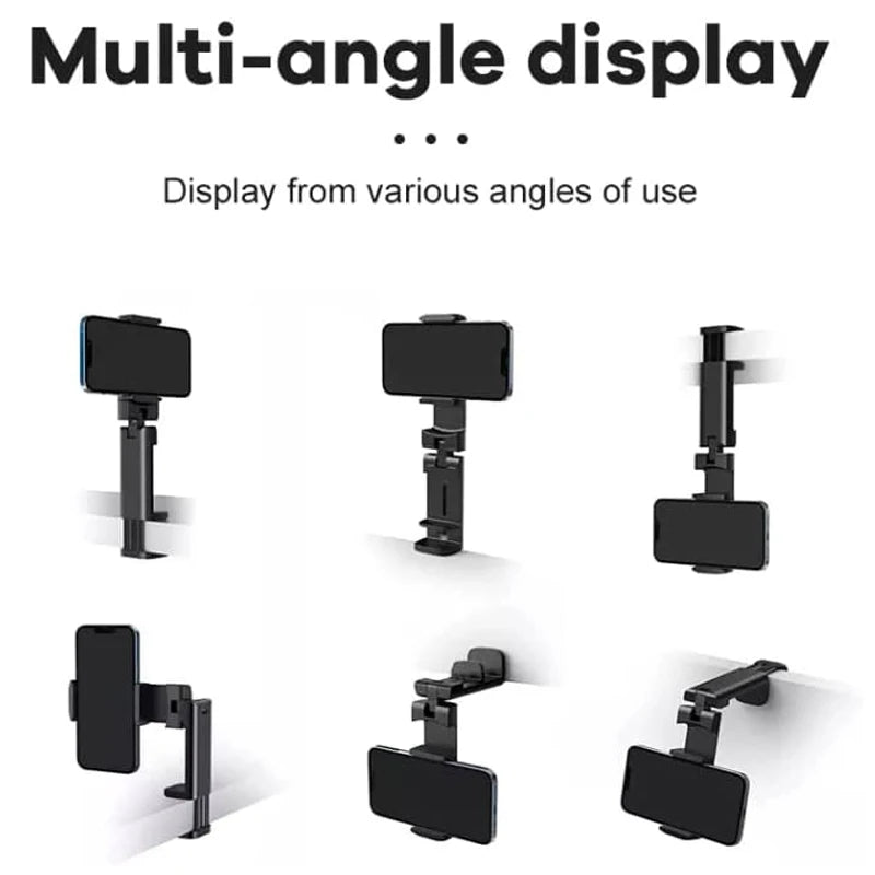 360° Rotation Airplane Flight Phone Holder Clip Car Mount Desk Train Seat Cellphone Stand Support Foldable Travel Phone Holders