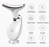 Wavy Chic Beauty Facial Massager, 7 Color Wavy Acne Beauty Microcurrent Facial Device Skin Firming for Face Neck Beauty Device,