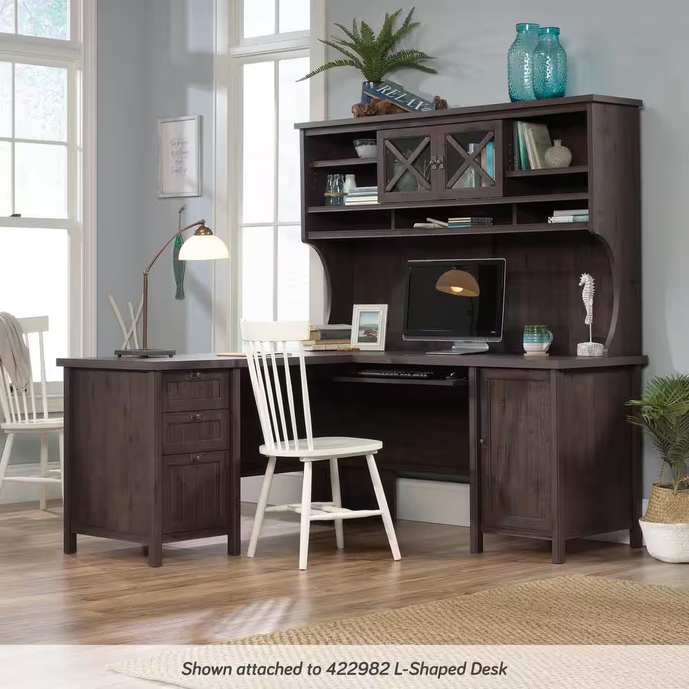 Costa Coffee Oak Organizer Desk Hutch