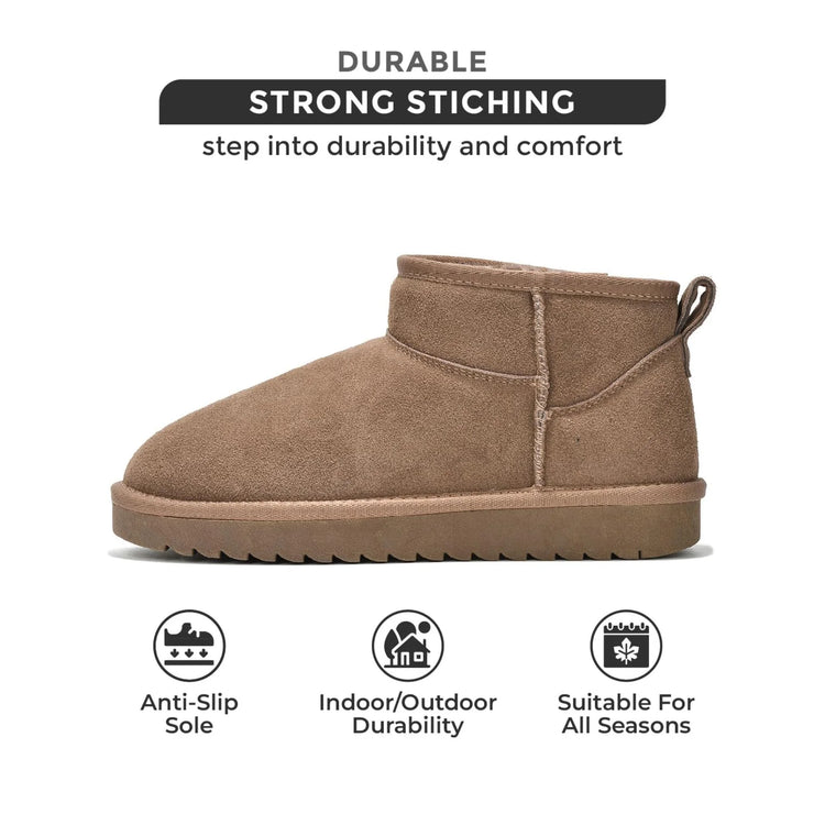 100% Genuine Suede Snow Boots - Ankle Boots for Women (Hippy)