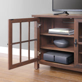 Oxford Square TV Stand for Tvs up to 55", Dark Brown