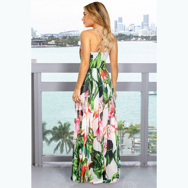 Women Ladies Boho Floral Maxi Dress Cocktail Party Evening Summer Beach Sundress