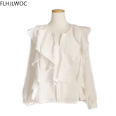 2021 Female Fashion Korea Chic Tops Blusas Women Long Sleeve Elegant Basic Wear Office Lady Work Bow Tie Shirt Blouses