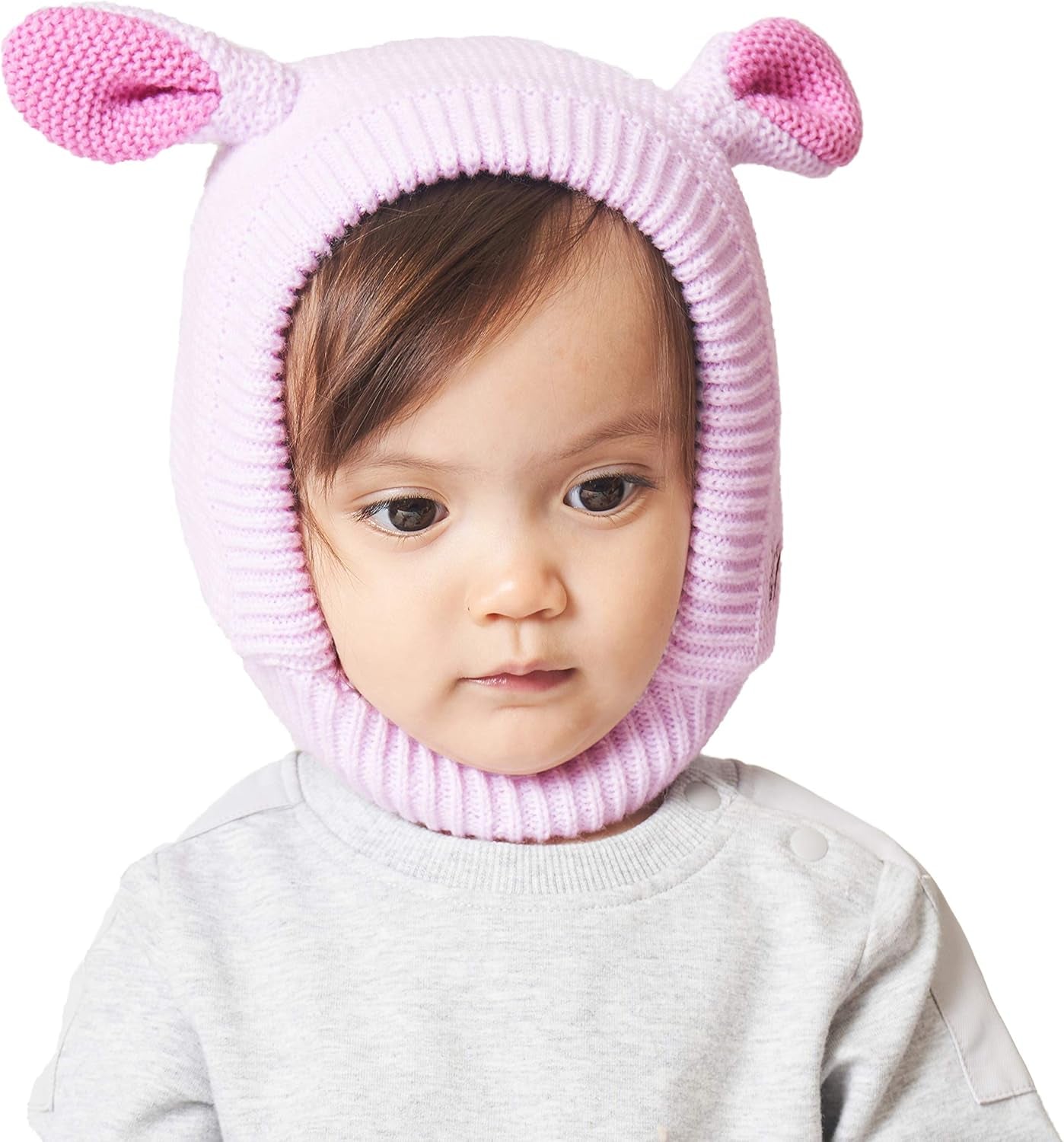 Winter Warm Knitted Baby Hats for Girls Pom Pom Kid Toddler Boys Beanies Cap with Fleece Lining