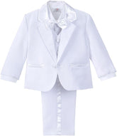 Baby Toddler Boy 5 Pcs Set Formal Tuxedo Suits No Tail Wedding Christening Baptism Outfits