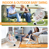 Baby Swing,  Baby Swings for Infants Electirc Baby Rocker Bouncer with Remote Control and Music, Gray.