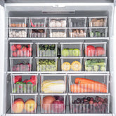 Transparent Fridge Organizer Food Storage Containers Fresh Vegetable Fruit Baskets Refrigerator Storage Box Kitchen Organizer