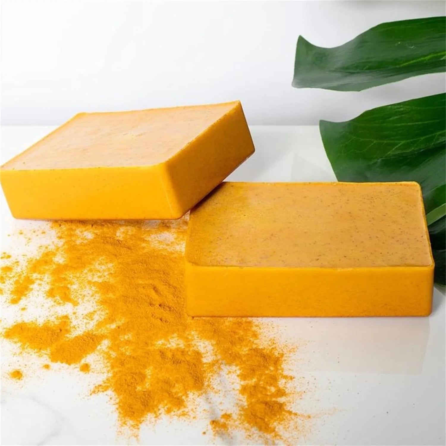 3PCS Turmeric Soap Bar, Organic Turmeric Soap for Dark Spots & Acne, for Hyperpigmentation, Smooth Skin, All Natural Turmeric Soap Bar, Deep Cleansing Turmeric Soap