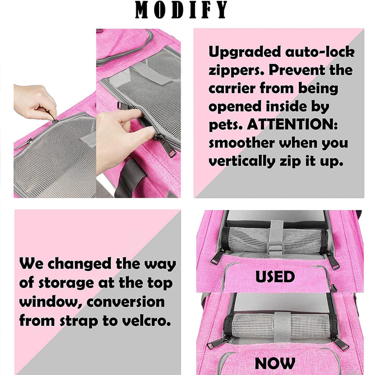 Pet Carrier for Large and Medium Cats, Soft-Sided Pet Carrier for Big Medium Cats and Puppy Dog Carriers Cat Carriers, Pet Privacy Protection Travel Carrier