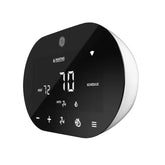 Black Smart Thermostat with Wi-Fi Compatibility.