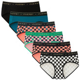 Hipster Panties for Women Soft Cotton Sport Underwear Wide Waistband 6-Pack (X-Large, Basics)