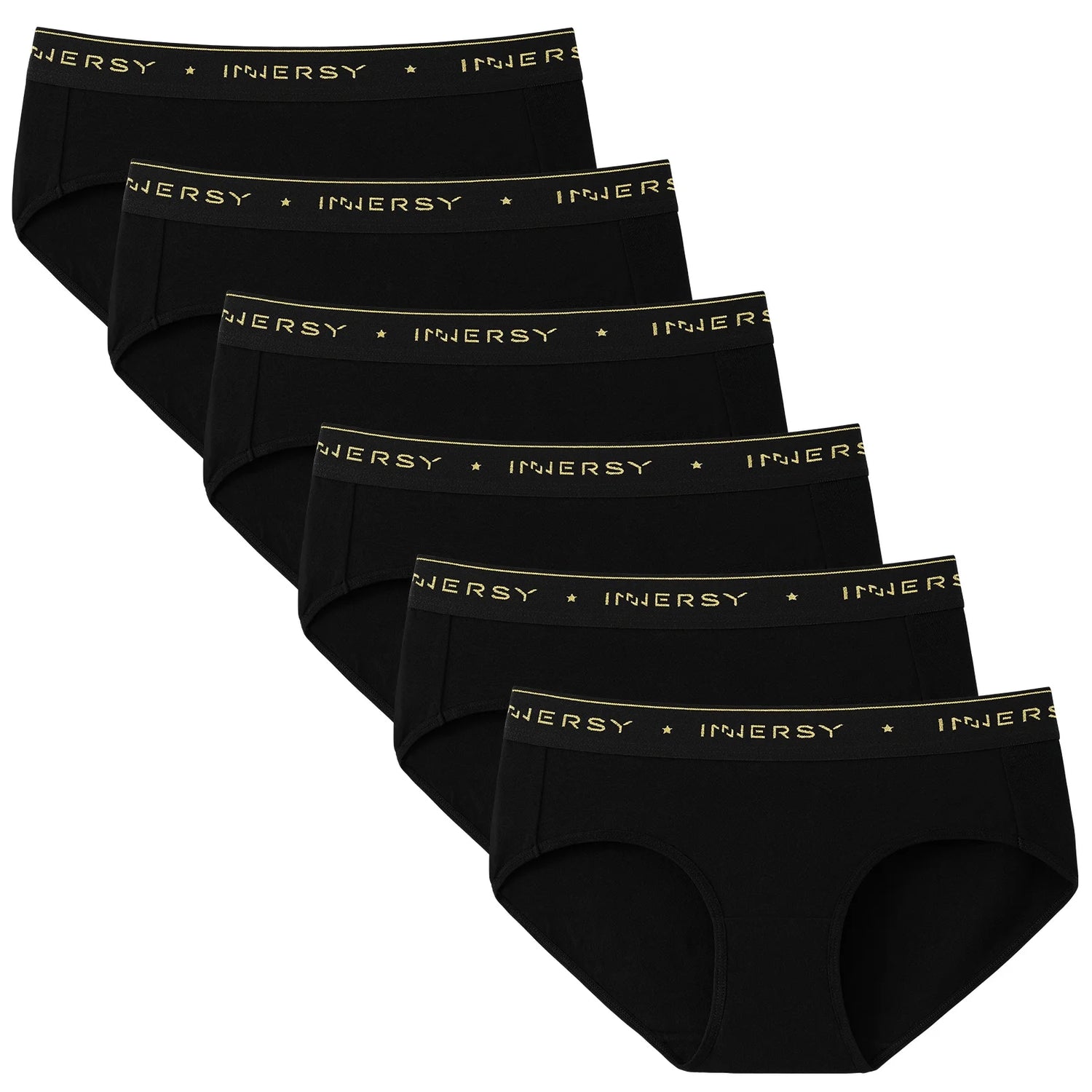 Hipster Panties for Women Soft Cotton Sport Underwear Wide Waistband 6-Pack (X-Large, Basics)