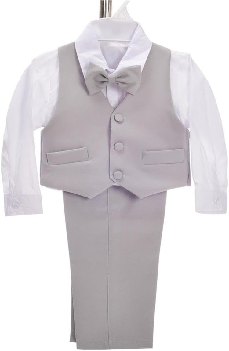 Baby Toddler Boy 5 Pcs Set Formal Tuxedo Suits No Tail Wedding Christening Baptism Outfits