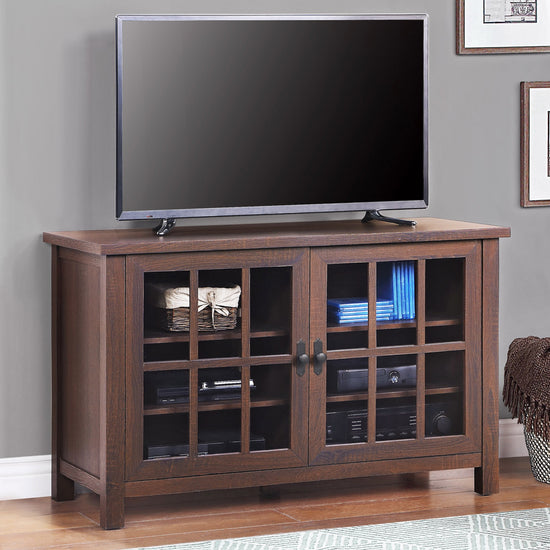 Oxford Square TV Stand for Tvs up to 55", Dark Brown