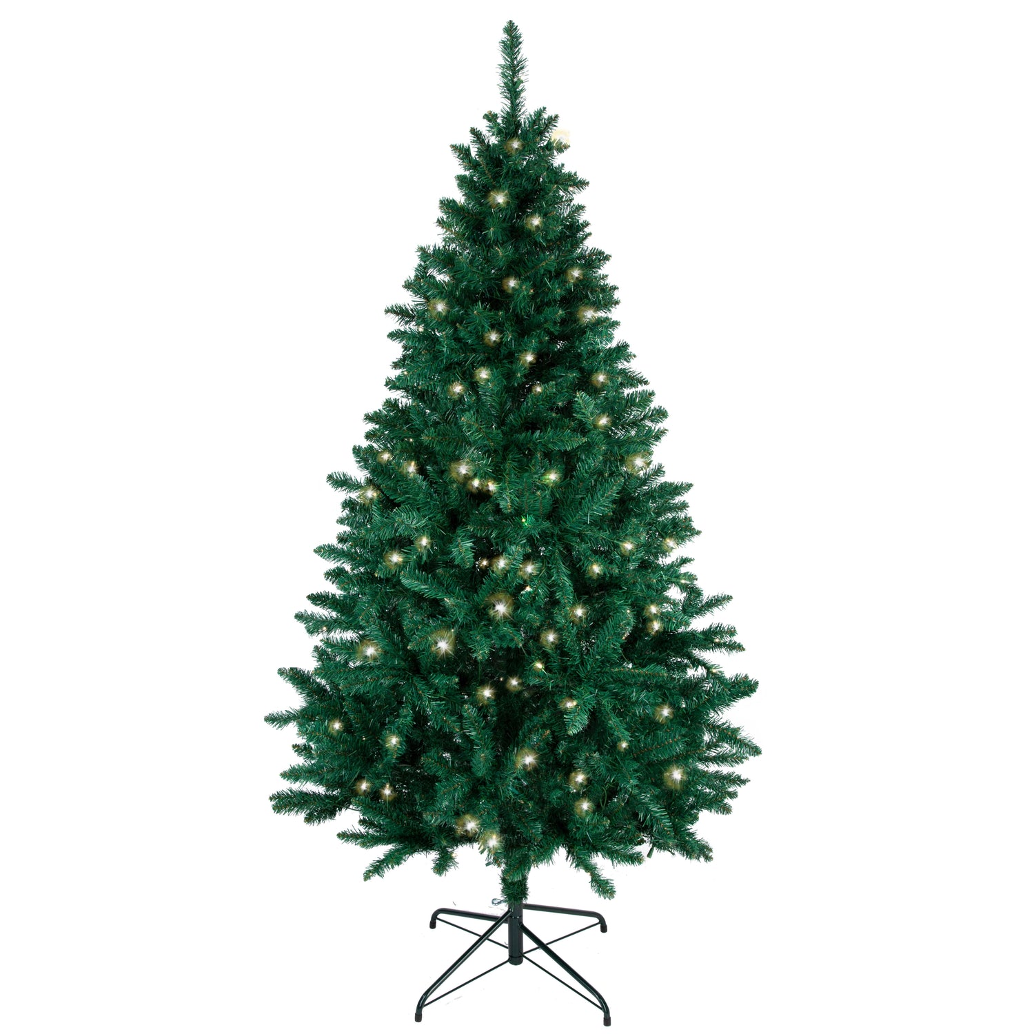 7.5 Ft Christmas Tree Prelit 650 Lights. Full Realistic Artificial Fir Green Xmas.