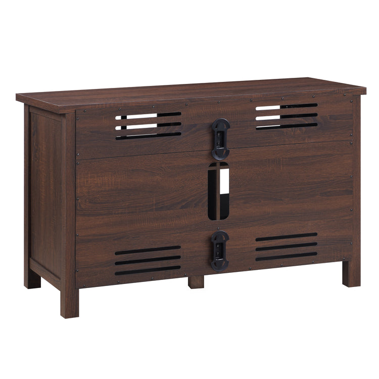 Oxford Square TV Stand for Tvs up to 55", Dark Brown