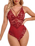 Womens Snap Crotch Lingerie Lace Teddy One Piece Babydoll Sexy Mini Bodysuit