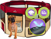 Puppy Playpen Extra Small 29"X29"X17" Portable Pop up Playpen for Dog and Cat, Foldable | Indoor/Outdoor Kitten Pen & Travel Pet Carrier + Carrying Case.