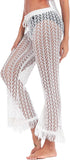 Womens Crochet Net Hollow Out Beach Pants Sexy Swimsuit Cover up Pants