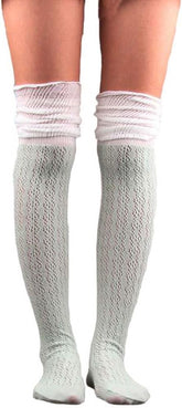 2 Pairs Lace Knit Warmers Knee High Boot Socks Winter Boot Warm Cotton Socks