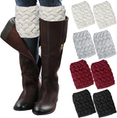 Womens Boot Socks Winter Warm Crochet Knitted Boot Cuffs Topper Socks Short Leg Warmers Gifts