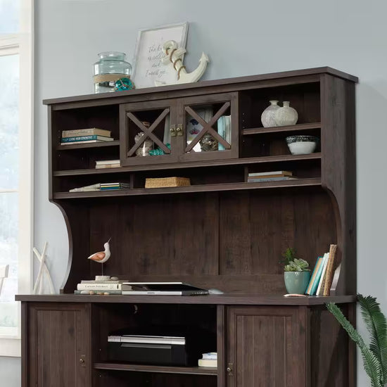 Costa Coffee Oak Organizer Desk Hutch