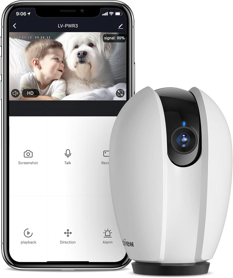 Indoor Security Camera,1080P Home Security Camera with Sound & Motion Detection, 360° Baby Monitor with Phone App, WIFI Pet Camera, 2-Ways Audio, Night Vision, Sd&Cloud Storage,Works with Alexa