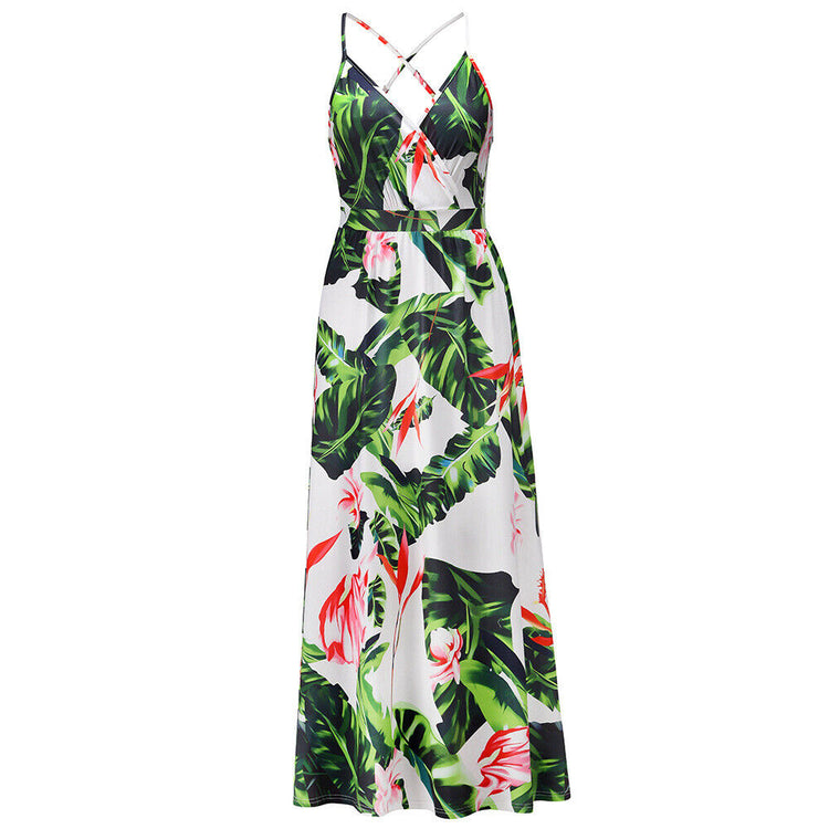 Women Ladies Boho Floral Maxi Dress Cocktail Party Evening Summer Beach Sundress