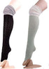 2 Pairs Lace Knit Warmers Knee High Boot Socks Winter Boot Warm Cotton Socks