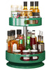 2 Tier Rotating Spice Rack Organizer, 360 Degree Rotation Turntable Kitchen Organizers and Storage, Metal Spice Holder for Kitchen Pantry Storage Cupboard Table